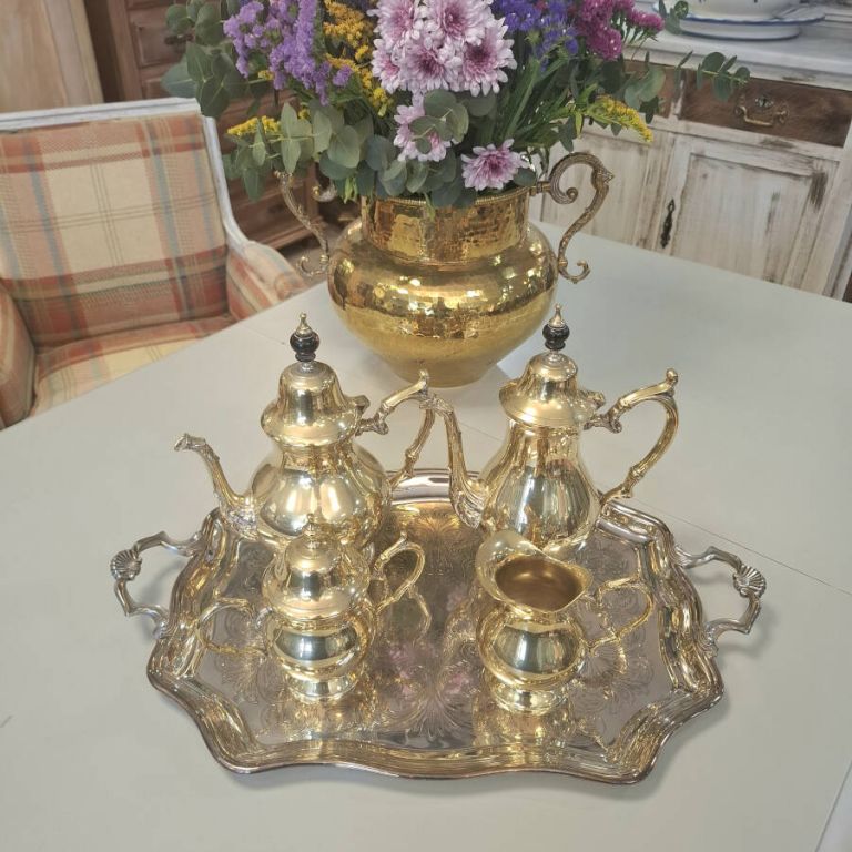 Juego de café y te plateado