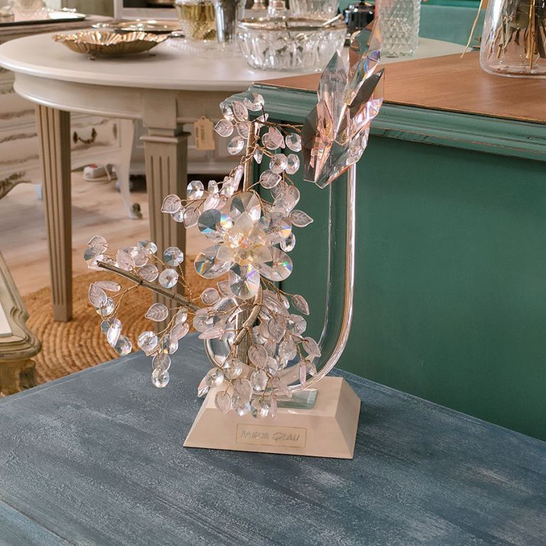 Escultura en cristal de murano y swarovski de Nuria Grau