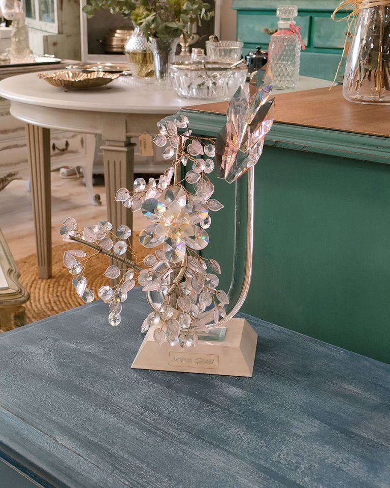 Escultura en cristal de murano y swarovski de Nuria Grau