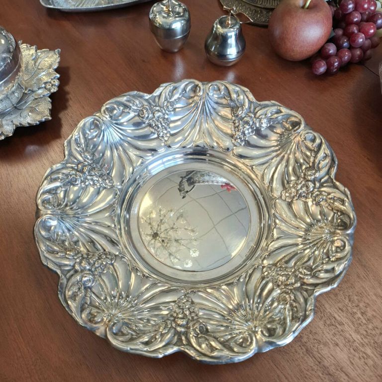 Frutero o panera Cortasa plateado