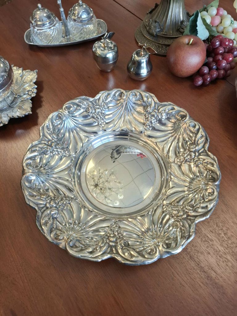 Frutero o panera Cortasa plateado