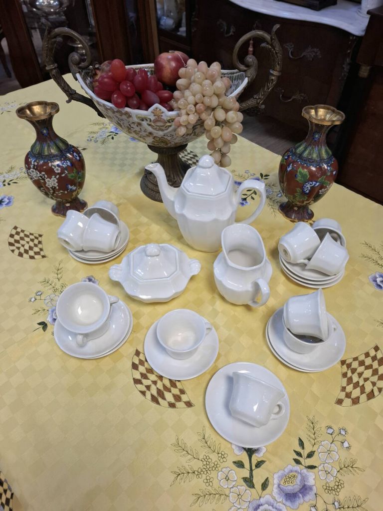 Juego de café blanco La Cartuja de Sevilla
