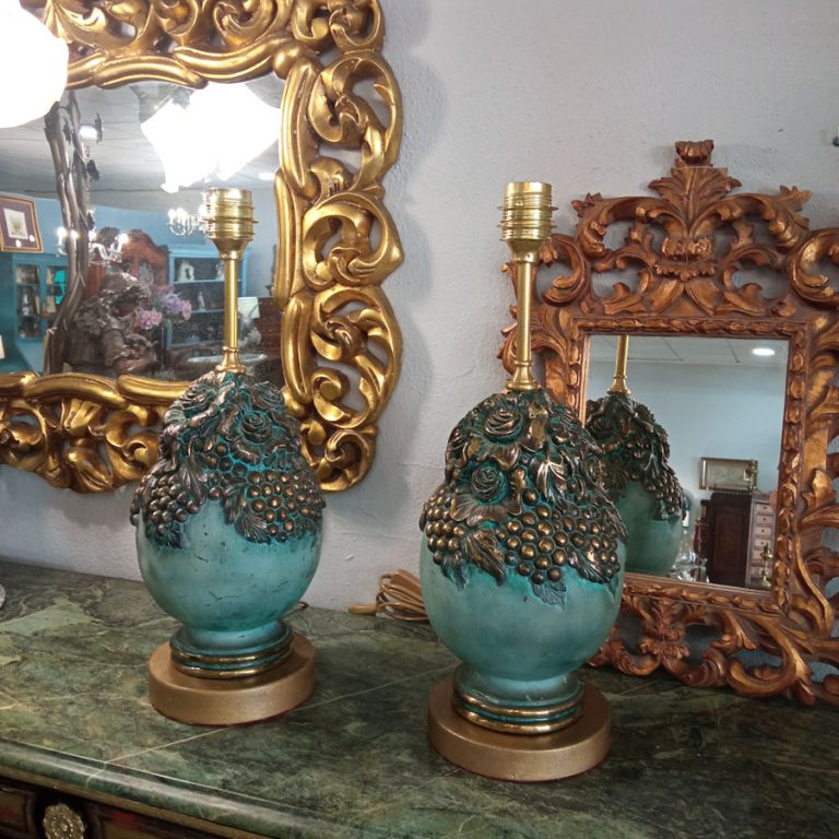 Lámpara sobremesa de bronce