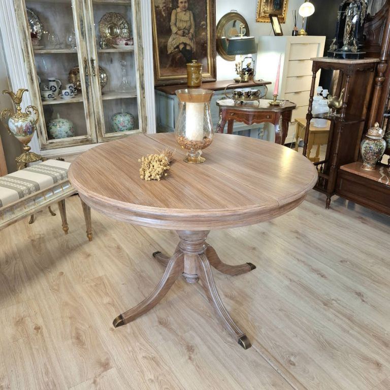 Mesa de comedor circular extensible 110 cm