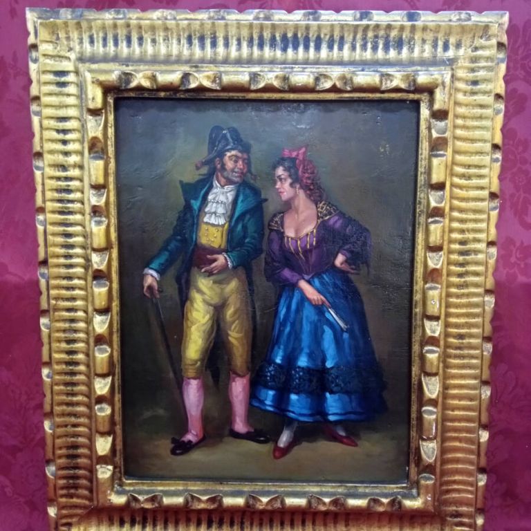 Pintura escena goyesca