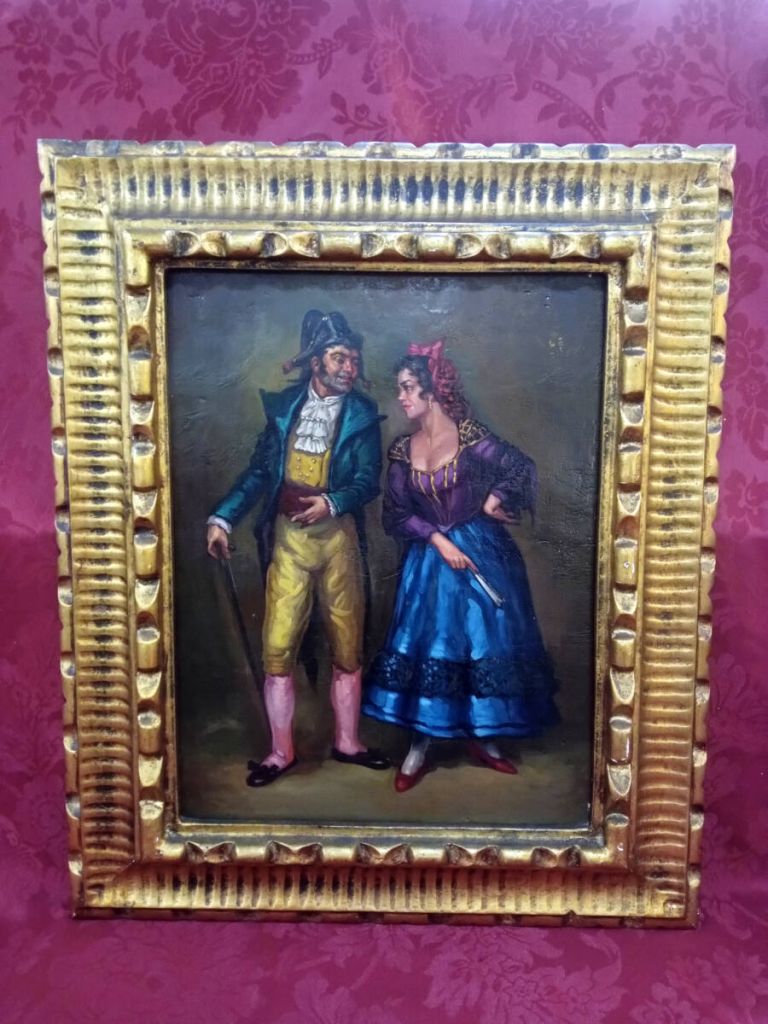 Pintura escena goyesca