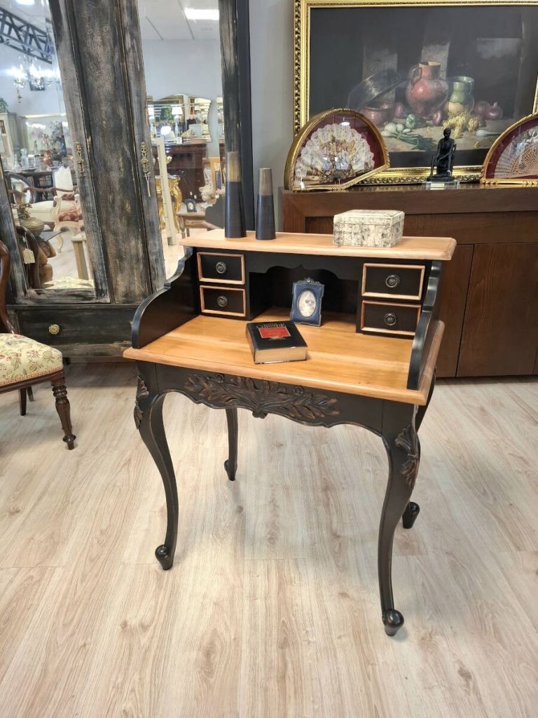 Escritorio secreter isabelino madera de cerezo