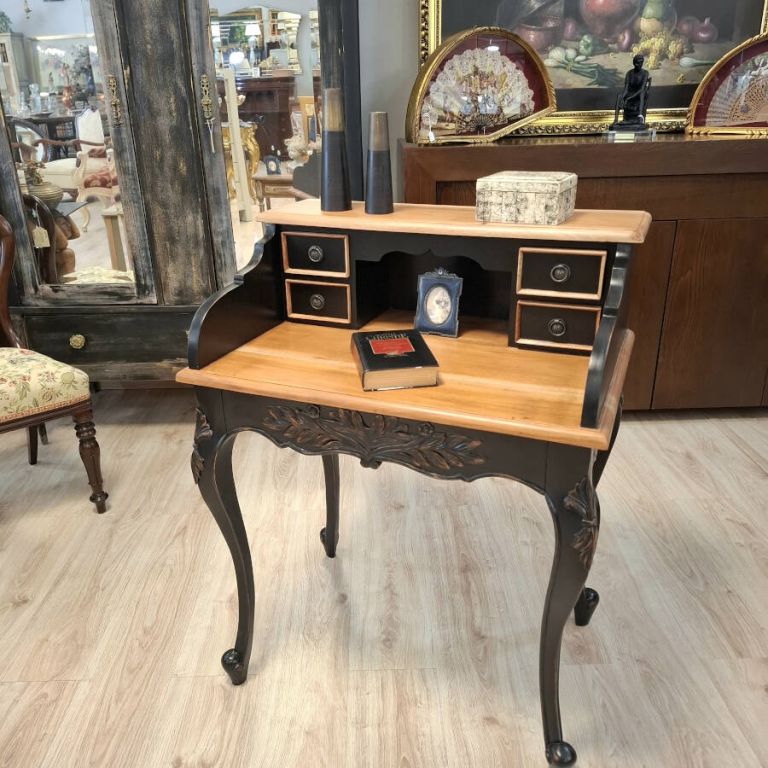 Escritorio secreter isabelino madera de cerezo