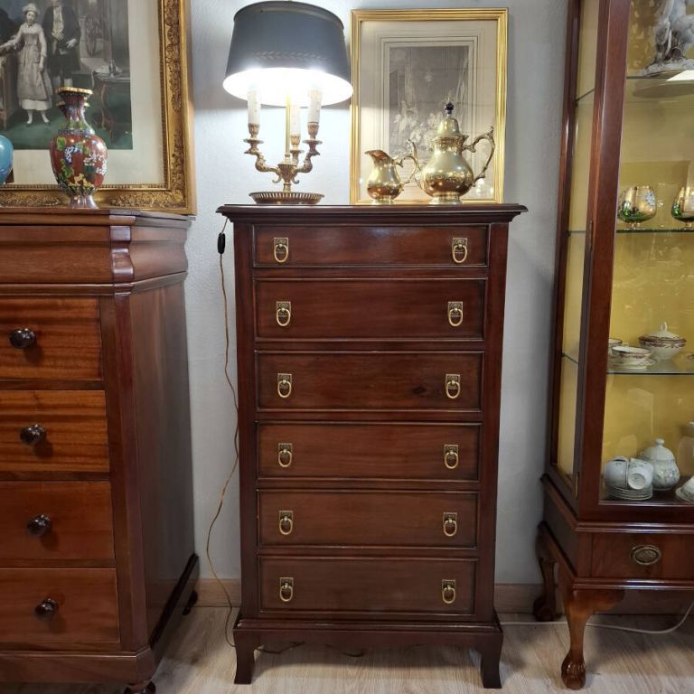 Sinfonier cl&aacute;sico 6 cajones madera de caoba