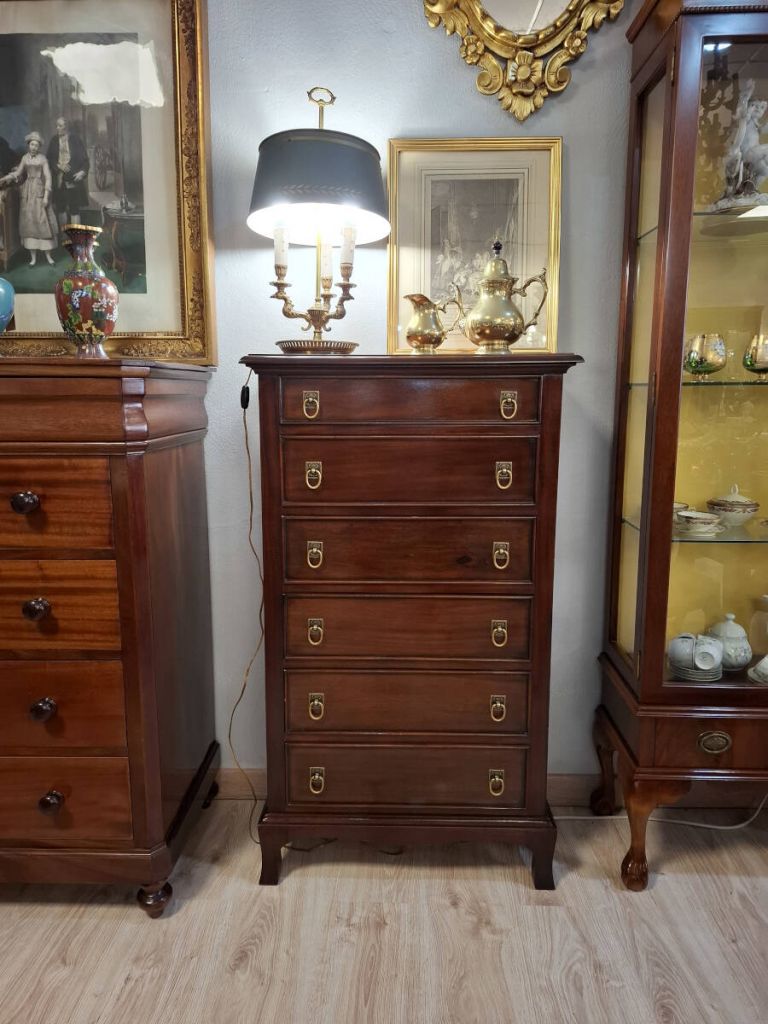 Sinfonier cl&aacute;sico 6 cajones madera de caoba