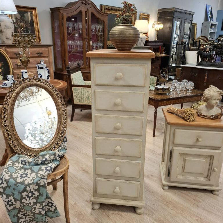 Sinfonier 6 cajones blanco antiguo