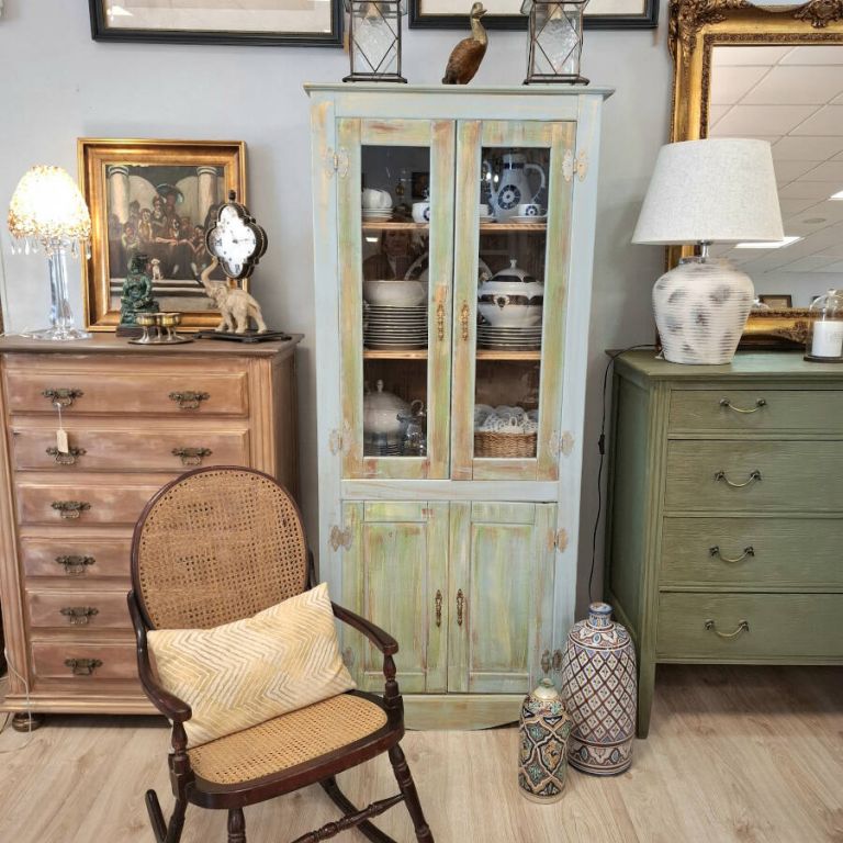 Vitrina alacena turquesa